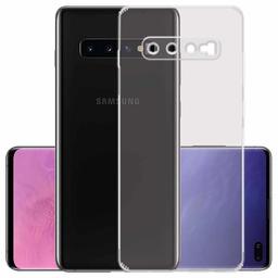 Amazon Brand - Solimo Anti Dust Plug Mobile Cover (Soft & Flexible Back case), for Samsung Galaxy S10 Plus (Transparent)