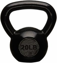 AmazonBasics Enamel Cast Iron Kettlebell - 20 Pounds, Black