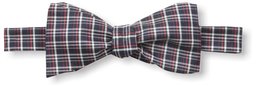 Franklin Tailored Men's Plaid Bow Tie, Navy/Red