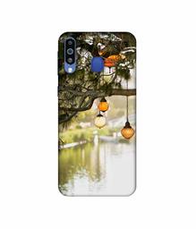 Amazon Brand - Solimo Designer Hanging Lights 3D Printed Hard Back Case Mobile Cover for Samsung Galaxy M21