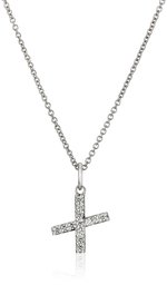 Amazon CollectionPlatinum Plated Sterling Silver Swarovski Zirconia Initial