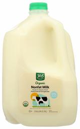 365 Everyday Value, Organic Fat Free Milk, 128 oz (Packaging May Vary)