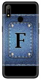 Amazon Brand - Solimo Designer Button Jeans Alphabet-F 3D Printed Hard Back Case Mobile Cover for Realme 3 / Realme 3i