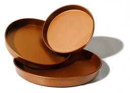 Strathwood Copper-Finish Plant Trays, Set of 3