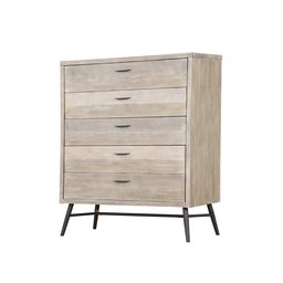 Artum Hill BE6-802 Laurel Dresser, 5-Drawer, Modern Gray