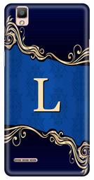 Amazon Brand - Solimo Designer Blue Pattern Alphabet-L 3D Printed Hard Back Case Mobile Cover for Oppo F1