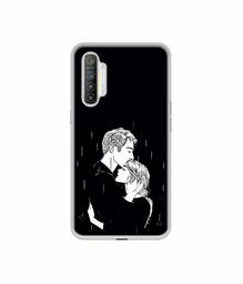 Amazon Brand - Solimo Designer Couples Standing in Rain UV Printed Soft Back Case Mobile Cover for Realme XT