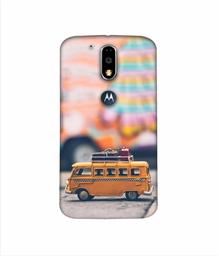 Amazon Brand - Solimo Designer Toy Bus 3D Printed Hard Back Case Mobile Cover for Motorola Moto G4 Plus (with Logo Cut)