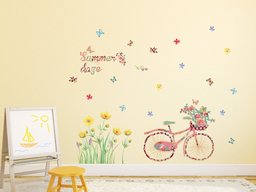 Amazon Brand - Solimo Wall Sticker for Home (Summer Daze, Ideal Size on Wall, 120 cm X 75 cm)