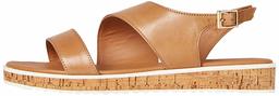 find. Assymetric Cork Sole Leather Sandales Plateforme, Beige Tan), 39 EU