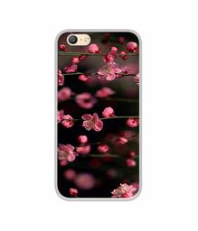 Amazon Brand - Solimo Designer Pink Flowers UV Printed Soft Back Case Mobile Cover for Oppo A57