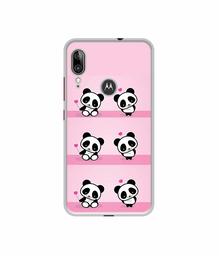 Amazon Brand - Solimo Designer Panda Pattern UV Printed Soft Back Case Mobile Cover for Motorola Moto E6s