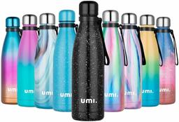 UMI. by Amazon - Botella Térmica, Botella Termo Agua Acero Inoxidable, con Aislamiento de Vacío de Doble Pared, Libre BPA, para 12 Horas de Bebida Caliente y 24 Horas de Bebida Fría, 500ml, Negro