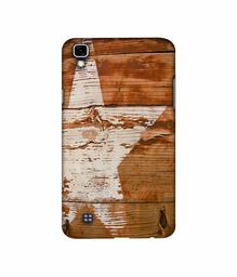 Amazon Brand - Solimo Designer Star Impression On Wood 3D Printed Hard Back Case Mobile Cover for LG X Power