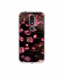 Amazon Brand - Solimo Designer Pink Flowers UV Printed Soft Back Case Mobile Cover for Nokia 4.2