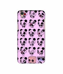 Amazon Brand - Solimo Designer Panda Experation 3D Printed Hard Back Case Mobile Cover for Oppo F1 Plus