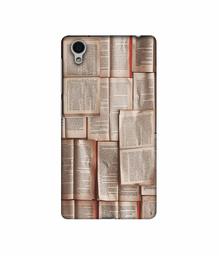 Amazon Brand - Solimo Designer Books Texture 3D Printed Hard Back Case Mobile Cover for Vivo Y51L