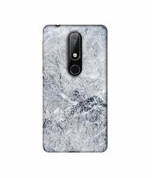 Amazon Brand - Solimo Designer Grayish Marble 3D Printed Hard Back Case Mobile Cover for Nokia 6.1 Plus