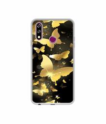 Amazon Brand - Solimo Designer Golden Butterfly Pattern UV Printed Soft Back Case Mobile Cover for LG W10