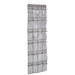 AmazonBasics Over-The-Door 24-Pocket Hanging Organizer, Heather Grey