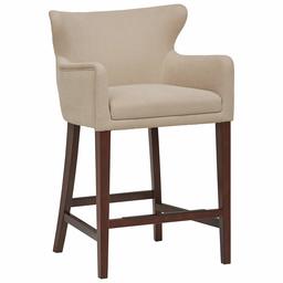 Amazon Brand – Stone & Beam Wickstrom Upholstered Counter-Height Bar Stool with Arms, 37