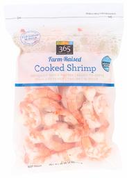 365 Everyday Value, Farm-Raised Seafood Value Pack, Cooked Shrimp, Tail-On - Peeled & Deveined (16-20/lb), 32 Ounce (Frozen)