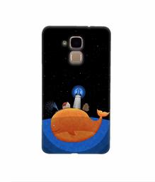 Amazon Brand - Solimo Designer Whale 3D Printed Hard Back Case Mobile Cover for Huawei Honor 5c