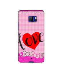 Amazon Brand - Solimo Designer Love Print On Cloth Pattern 3D Printed Hard Back Case Mobile Cover for HTC U Ultra