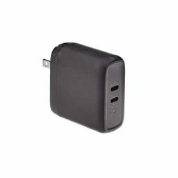 AmazonBasics 36W Two-Port USB-C Wall Charger for Tablets and Phones with Power Delivery - Black