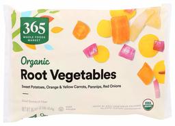 365 Everyday Value, Organic Root Vegetables (Sweet Potatoes, Orange Carrots, Yellow Carrots, Parsnips, and Red Onion), 16 oz, (Frozen)