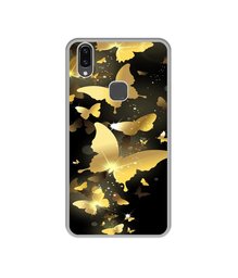 Amazon Brand - Solimo Designer Golden Butterfly Pattern UV Printed Soft Back Case Mobile Cover for Vivo V9