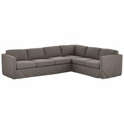 Amazon Brand – Stone & Beam Andover Slipcover Left-Facing L-Shaped Sectional, 124