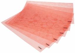 Amazon Brand - Solimo PVC Fridge Multipurpose Mat, Circles, Set of 6, Red