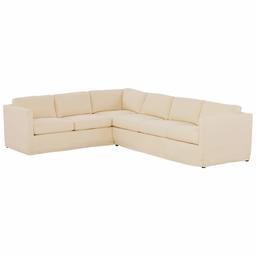 Amazon Brand – Stone & Beam Andover Slipcover Right-Facing L-Shaped Sectional, 124