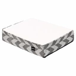 AmazonBasics - Cama para mascotas, espuma, tamaño pequeño, color blanco y negro