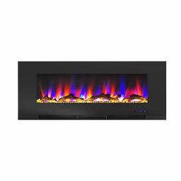 AmazonBasics Wall-Mounted Recessed Electric Fireplace - 50-Inch