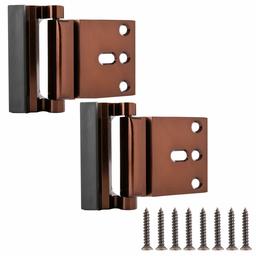 AmazonBasics Door Reinforcement Lock, Oil Rubbed Bronze, 2-Pack