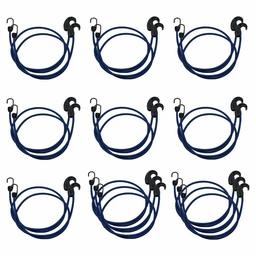 AmazonBasics Adjustable 36-Inch Bungee Cords, 2-Tone: Blue + Black, 2-Pack (20-Piece)