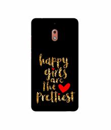 Amazon Brand - Solimo Designer Happy Girls are The Prettiest 3D Printed Hard Back Case Mobile Cover for Nokia 2.1