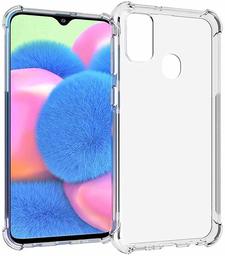 Amazon Brand - Solimo Mobile Cover (Soft & Flexible Shockproof Back Case with Cushioned Edges) for Samsung Galaxy M21 / M30s (Transparent)