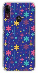 Amazon Brand - Solimo Designer Multicolor Floral Violet Abstract Printed Soft Back Case Mobile Cover for Motorola Moto E6s / Motorola Moto E6 Plus