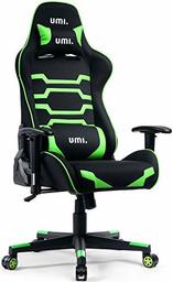 UMI. Essentials Gaming Ergonomic Computer Chair Height-Adjustable Headrest and Lumbar Support (Green)