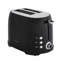 AmazonBasics 2-Slot Toaster, Black (Renewed)