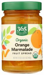 365 Everyday Value, Fruit Spread Organge Marmalade Organic, 17 Ounce