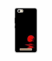 Amazon Brand - Solimo Designer Red Moon UV Printed Soft Back Case Mobile Cover for Gionee Marathon M5 lite