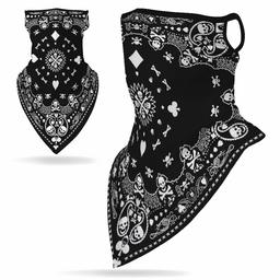 Face Mask Bandanas Neck Gaiter?Taloyone Ear Loops Face Balaclava Non Slip Light Cool Breathable for Sun Wind Dust Bandana Men Women Neck Gaiter Mask Protection Headwear Headband, Pattern 8