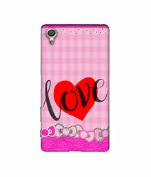 Amazon Brand - Solimo Designer Love Print On Cloth Pattern 3D Printed Hard Back Case Mobile Cover for Sony Xperia X