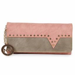 Nia & Nicole Women's Wallet (Peach, Beige)