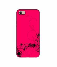 Amazon Brand - Solimo Designer Black Pattern on Pink 3D Printed Hard Back Case Mobile Cover for Vivo Y81i