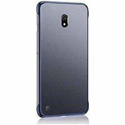 Amazon Brand - Solimo Mobile Cover (Transparent Hard Back & Slim) for Mi Redmi 8A (Blue)